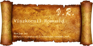 Viszkocsil Romuald névjegykártya